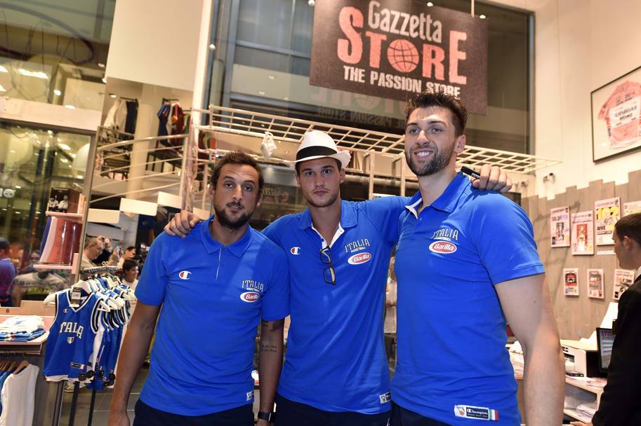 Trio NBA azzurro: da sinistra Marco Belinelli, Danilo Gallinari, Andrea Bargnani (Ciamillo)